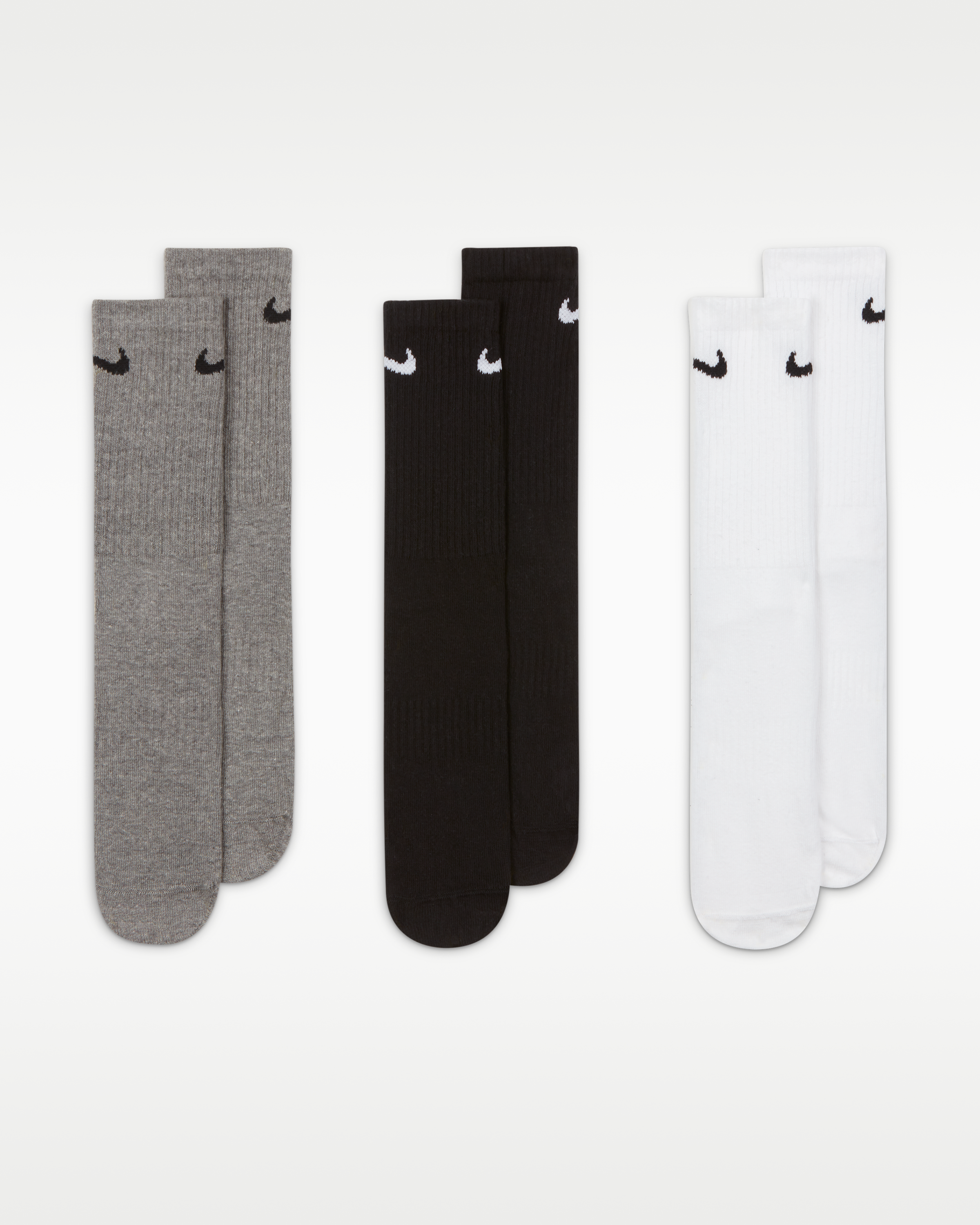 Nike Everyday Lightweight Training Crew Socks (3 Pairs) - Multi-Colour - View 2