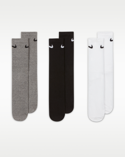 Nike Everyday Lightweight Training Crew Socks (3 Pairs) - Multi-Colour - View 2