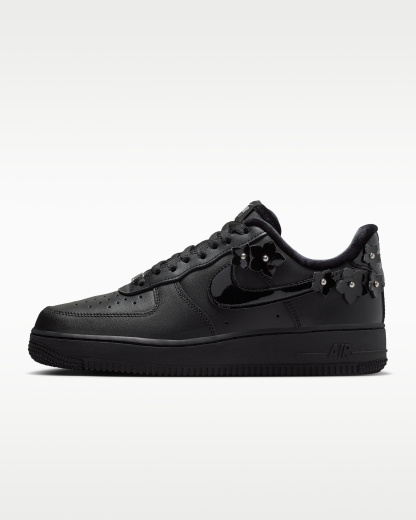 Nike Air Force 1 '07 'Florette' Women's Shoes - Black/Off-Noir/Metallic Silver/Black - View 1