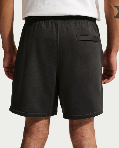 Nike Club Men's French Terry Flow Shorts - Black/Black/White - View 3