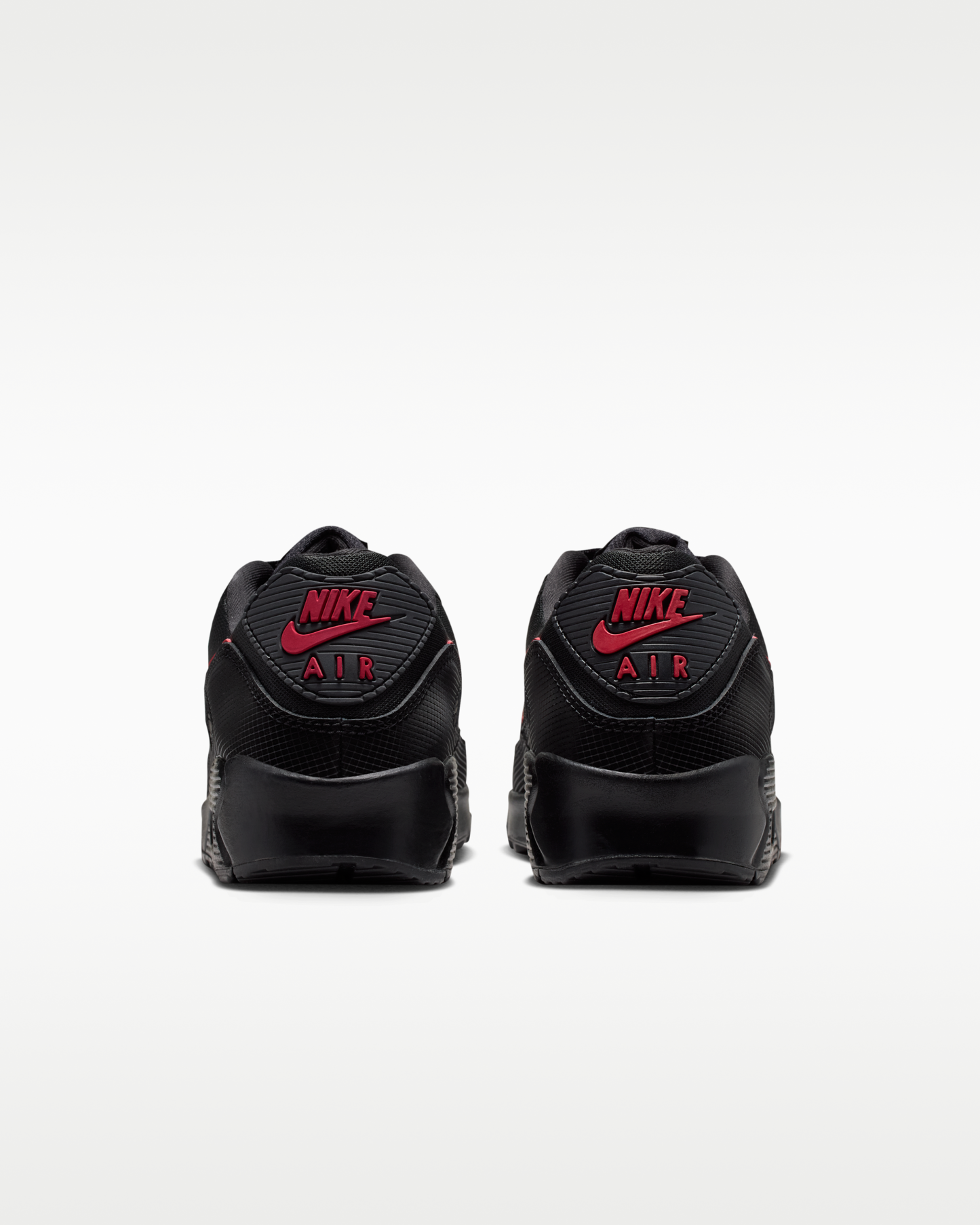 Nike Air Max 90 Men's Shoes - Black/Black/Tough Red - View 6