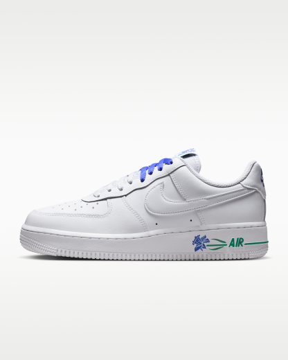 Nike Air Force 1 '07 SE Women's Shoes - White/Persian Violet/Stadium Green/White - View 1