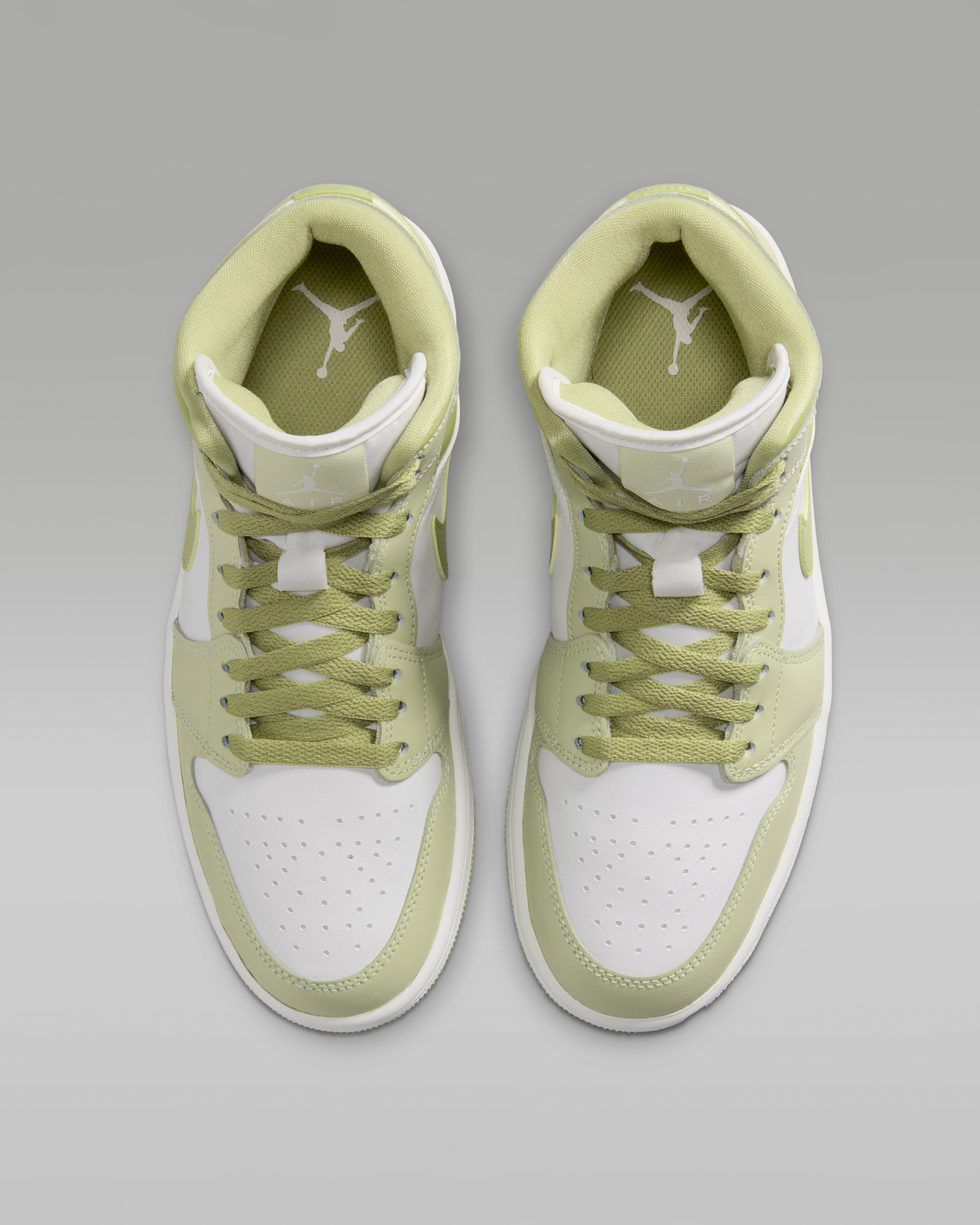 Air Jordan 1 Mid Women's Shoes - Olive Aura/Lawn/Coconut Milk/Sail - View 4