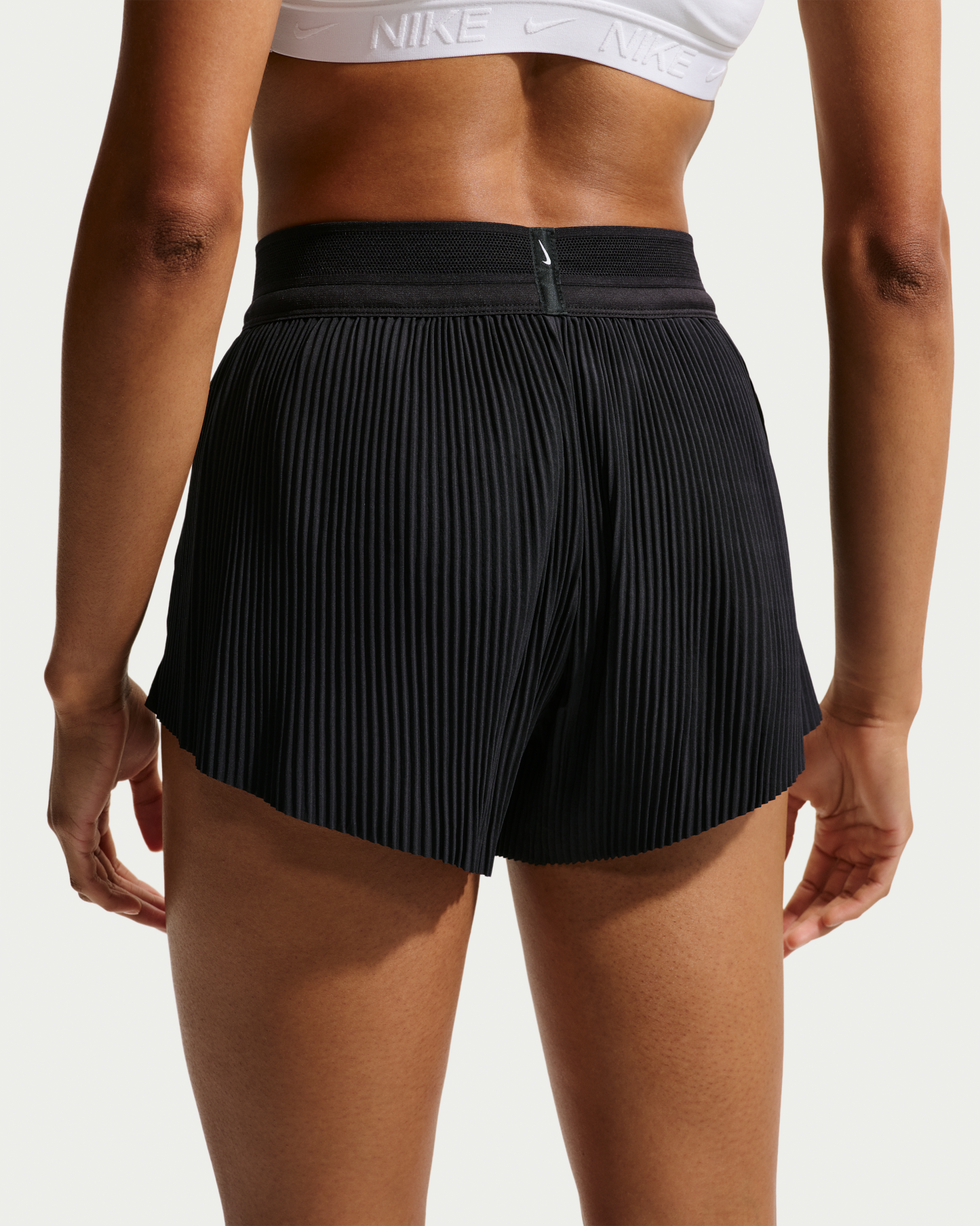 Nike AeroSwift Women's Dri-FIT ADV Mid-Rise 7.5cm (approx.) Brief-Lined Running Shorts - Black/White - View 3