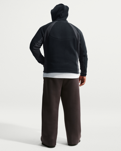 Nike Tech Men's Colour-Block Full-Zip Fleece Windrunner Jacket - Black/Anthracite/Black - View 10