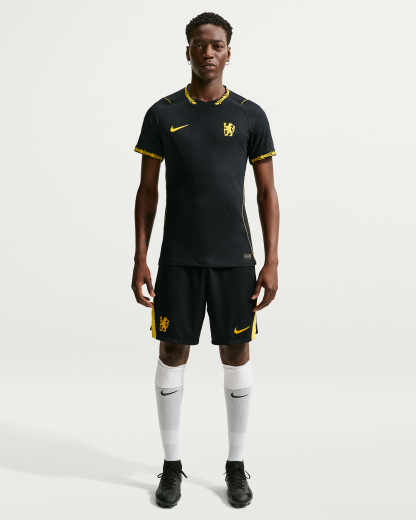 Chelsea F.C. 2026/27 Match Away Men's Nike Aero-FIT Football Authentic Shirt - Black/Midwest Gold/Midwest Gold - View 4