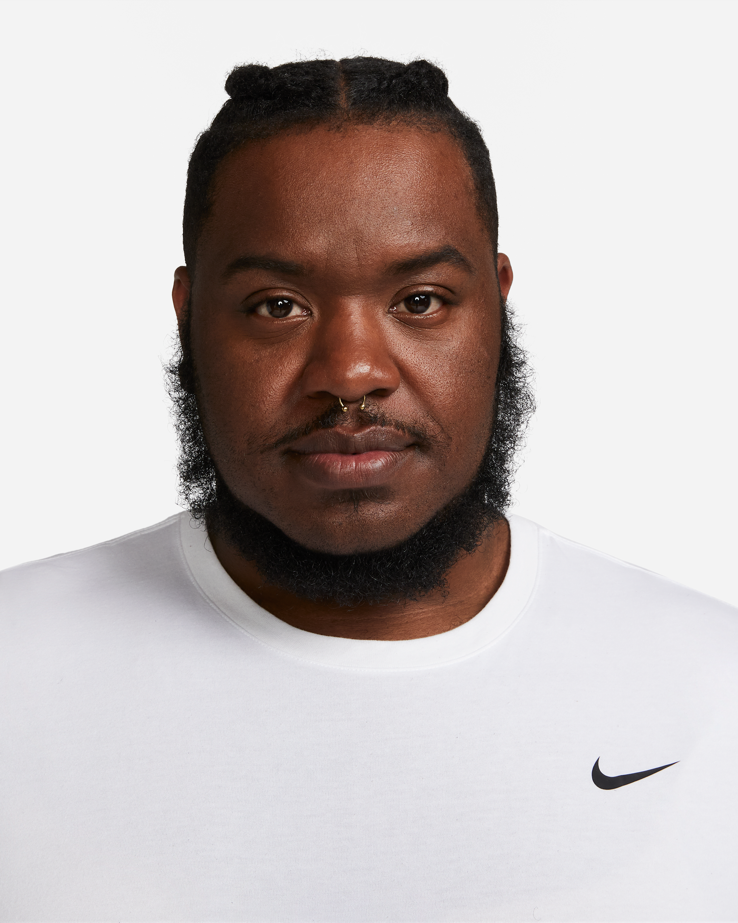 Nike Dri-FIT Men's Fitness T-Shirt - White/Black - View 8
