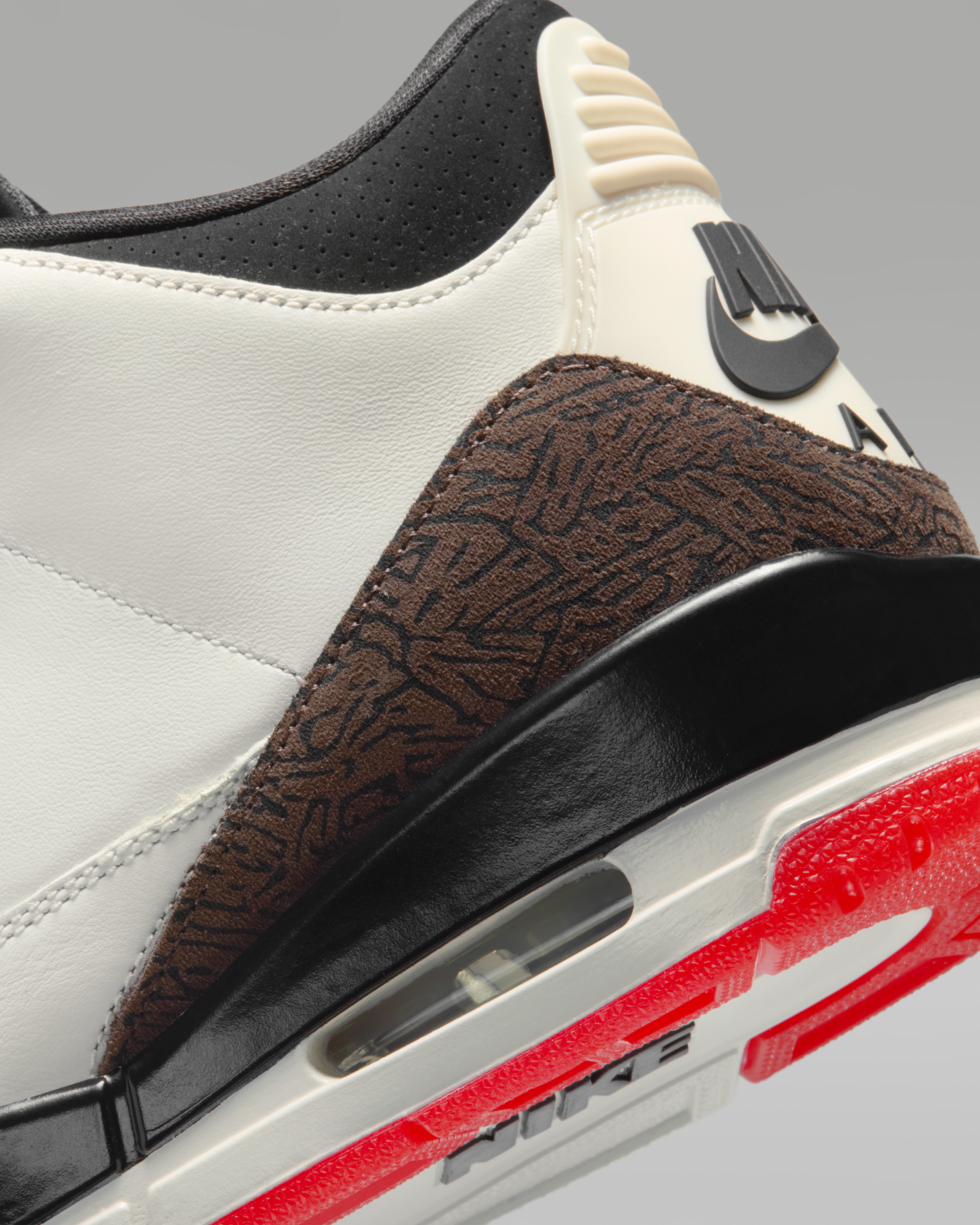 Air Jordan 3 'World's Best' Men's Shoes - Sail/University Red/Pale Ivory/Black - View 8