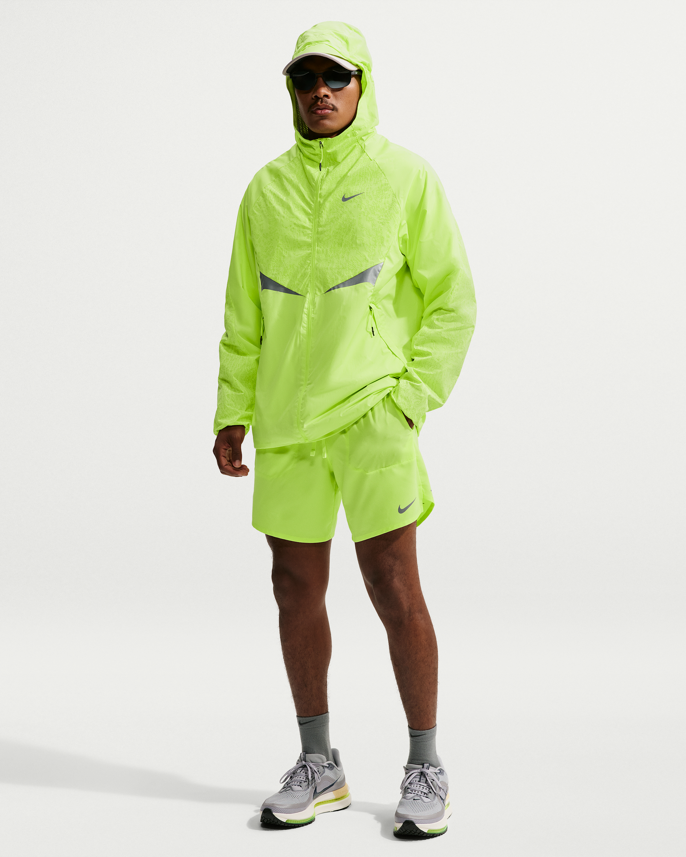 Nike Stride Men's Dri-FIT 18cm (approx.) Briefs-Lined Running Shorts - Light Lemon Twist - View 1