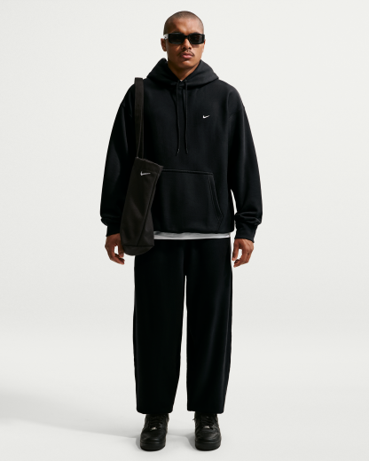 Nike Solo Swoosh Men's Pullover Hoodie - Black/Black/White - View 4