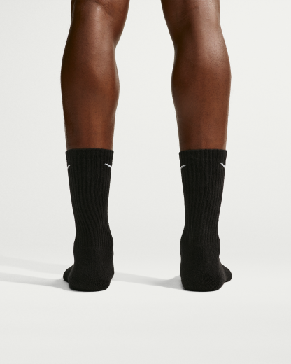 Nike Everyday Cushioned Training Crew Socks (6 Pairs) - Black/White - View 5