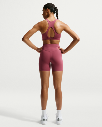Nike Universa Women's High-Waisted 12.5cm (approx.) Biker Shorts with No Front Seam - Pink Smoke/Pink Smoke/Mystic Dates - View 5