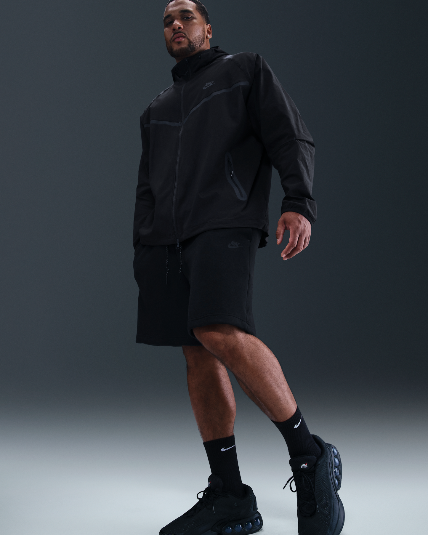 Nike Tech Men's Fleece Shorts - Black/Black - View 10