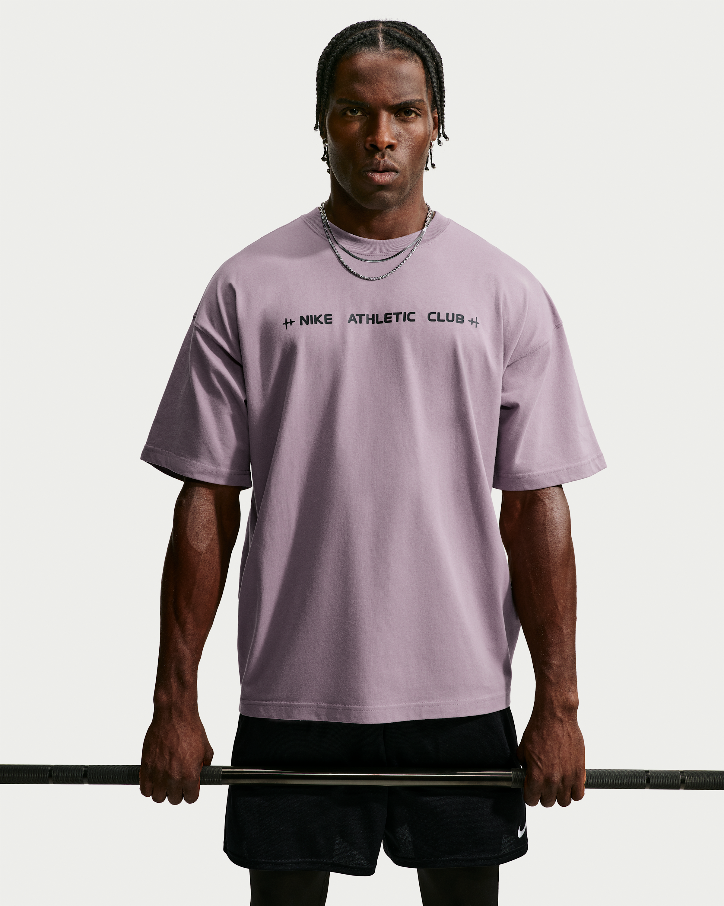Nike N.A.C. Men's Oversized T-Shirt - Purple Smoke/Black - View 1