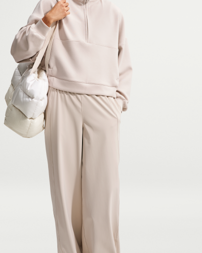 Nike 24.7 PerfectStretch Women's Dri-FIT Mid-Rise Wide-Leg Trousers - Cream II/College Grey - View 4