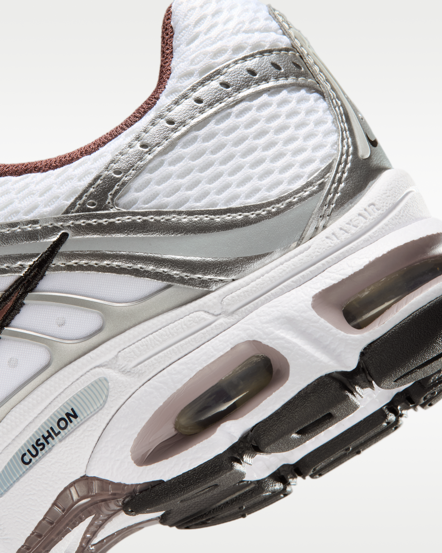 Nike Air Max Moto 2K Women's Shoes with Reflective Design Accents - White/Metallic Silver/Black/Tattoo - View 8