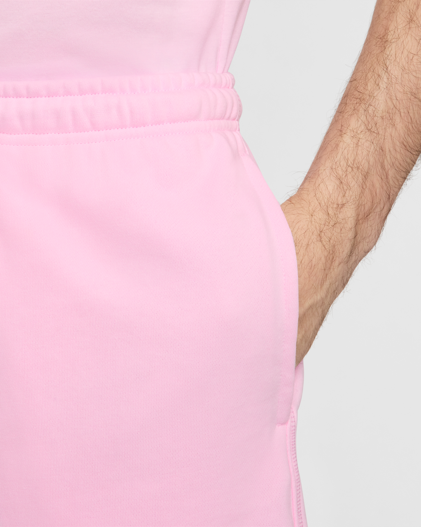 Nike Club Men's French Terry Flow Shorts - Pink Foam/Pink Foam/White - View 4