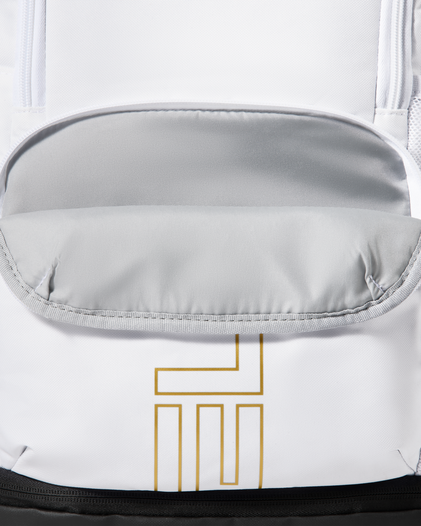 Nike Varsity Elite Backpack (32L) - White/Black/Metallic Gold - View 7