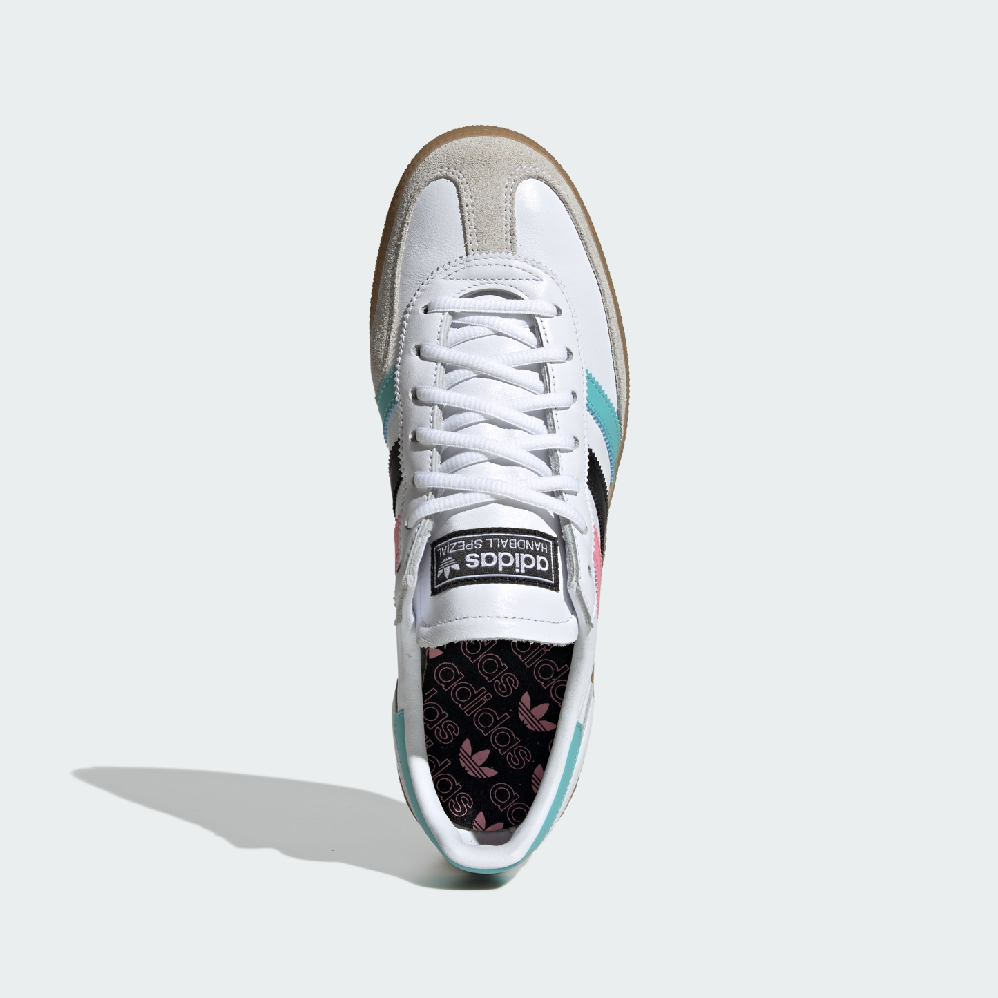 adidas Handball Spezial Inter Miami CF Shoes - Cloud White / Easy Mint / Core Black - View 3