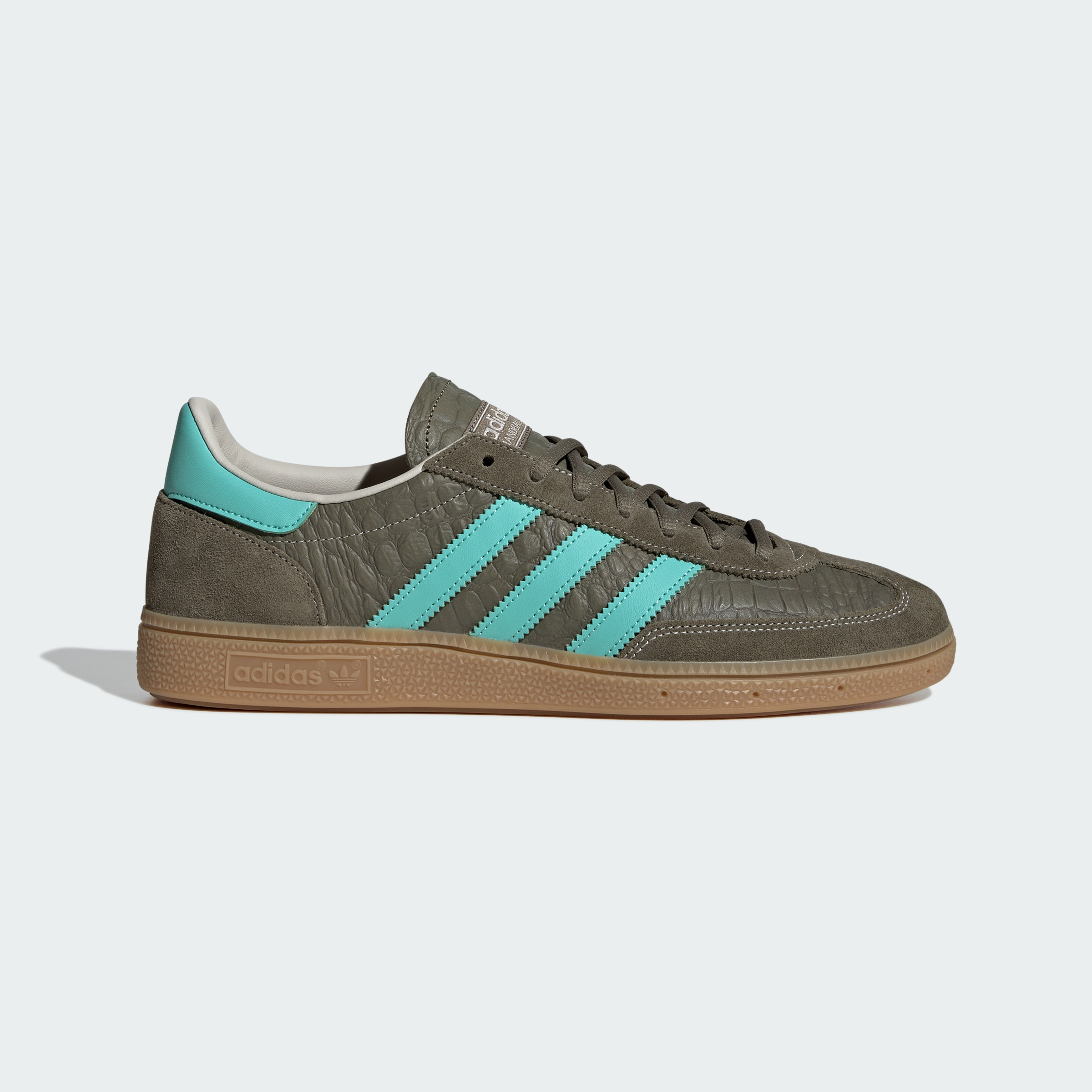 adidas HANDBALL SPEZIAL SHOES - Olive Strata / Acid Mint / Gum - View 2