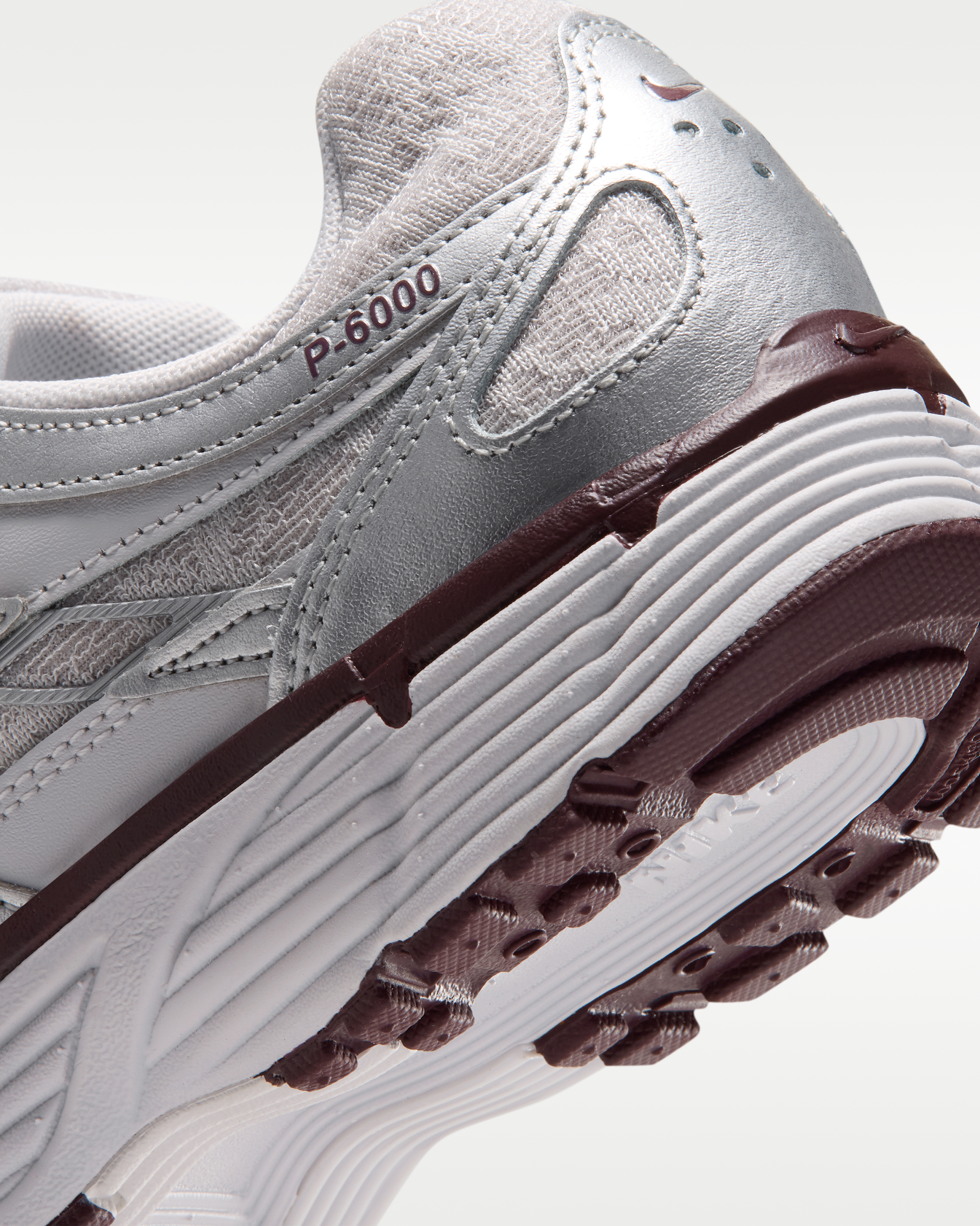 Nike P-6000 Women's Shoes - Vast Grey/Metallic Silver/Burgundy Crush - View 8