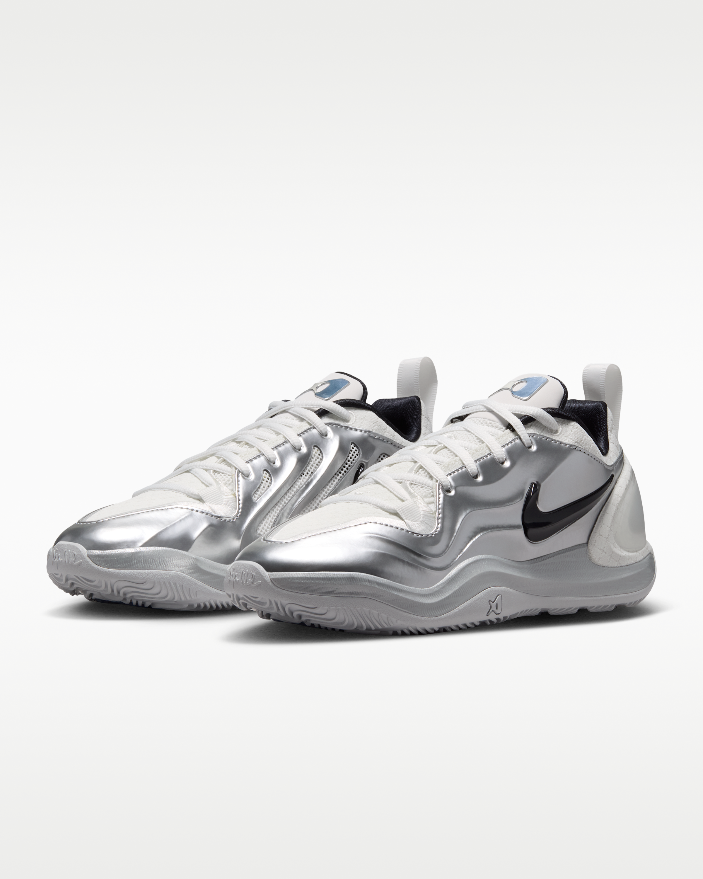 A'Two 'Mirrored' A'ja Wilson Basketball Shoes - Summit White/Metallic Silver/Black - View 5