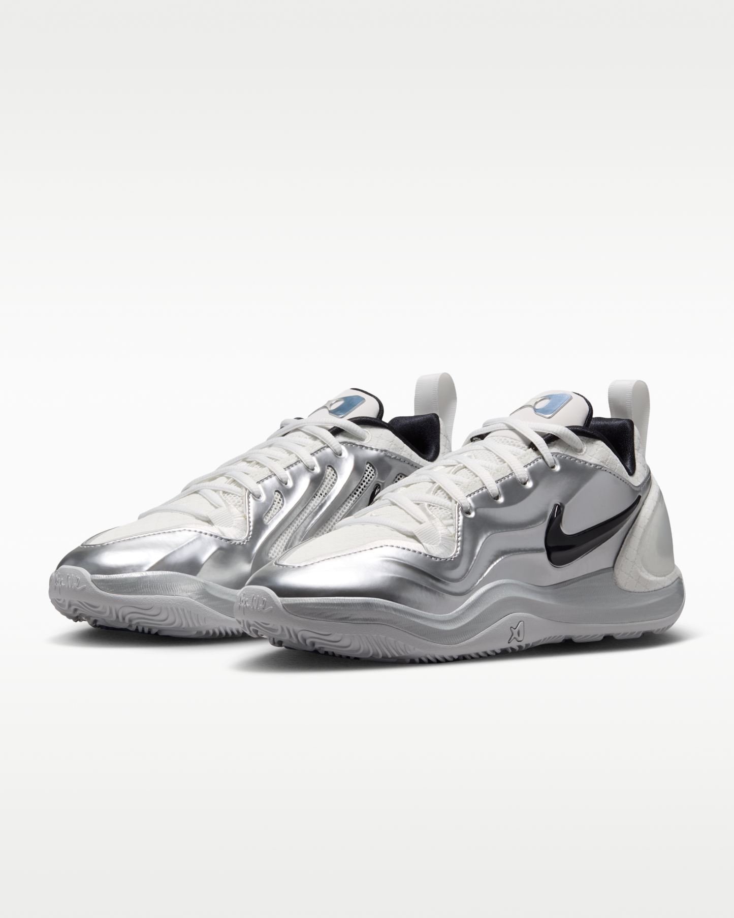 A'Two 'Mirrored' A'ja Wilson Basketball Shoes - Summit White/Metallic Silver/Black - View 5
