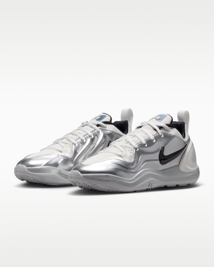A'Two 'Mirrored' A'ja Wilson Basketball Shoes - Summit White/Metallic Silver/Black - View 5