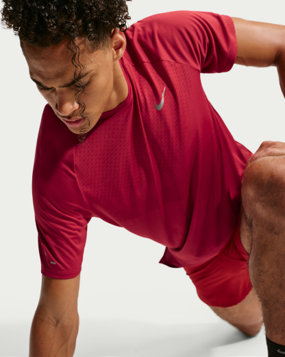 Nike Stride Men's Dri-FIT ADV Short-Sleeve Running Top - Tough Red - View 3