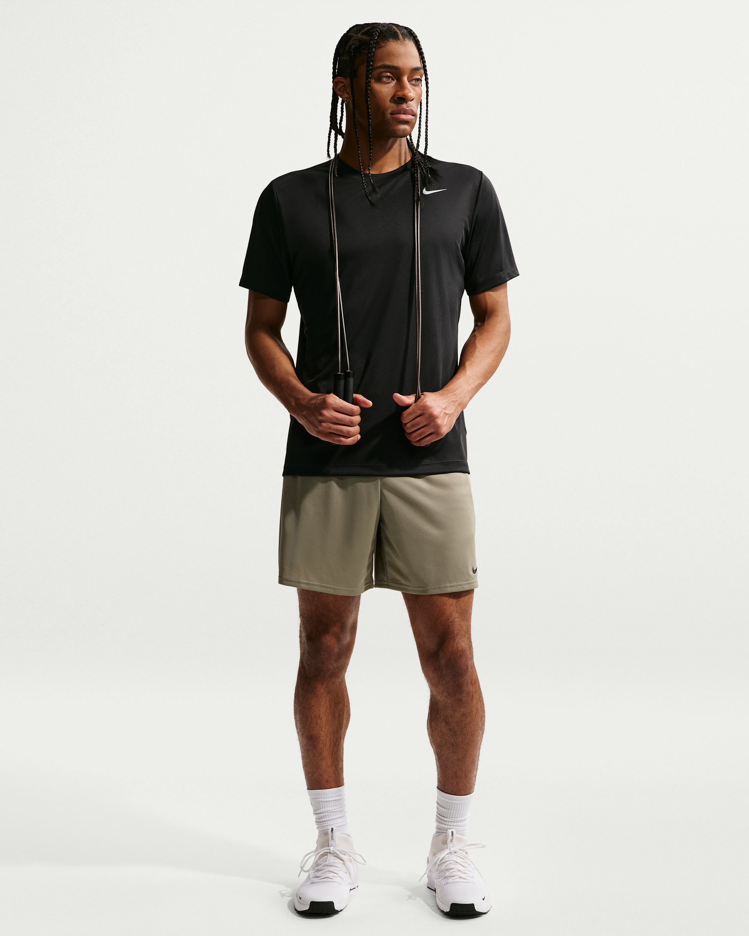 Nike Men's Dri-FIT Training T-Shirt - Black/Matte Silver - View 4