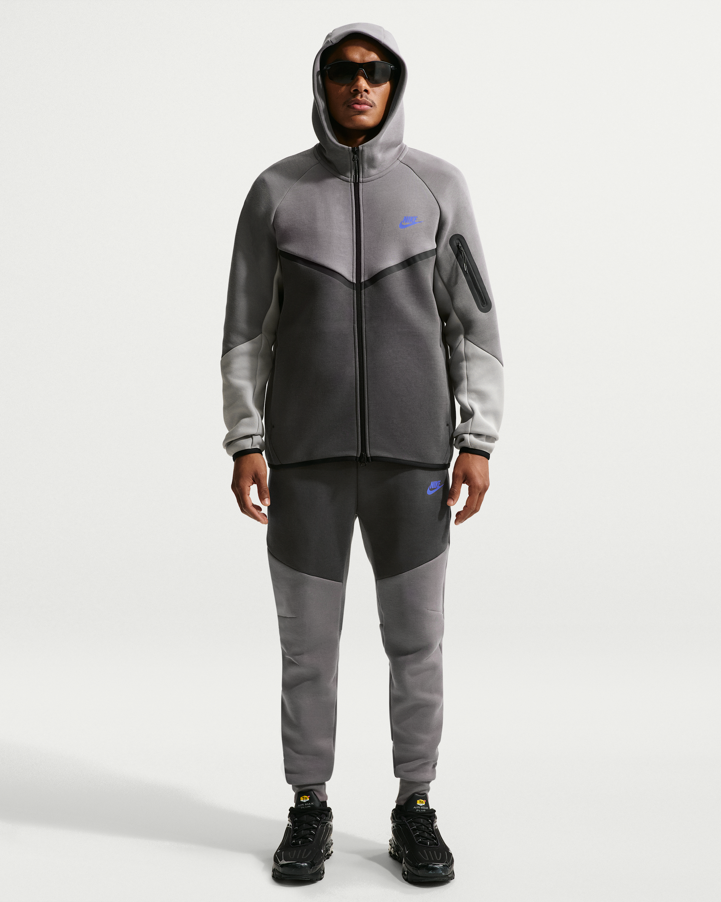 Nike Tech Men's Fleece Windrunner Full-Zip Jacket - Pencil Point/Medium Ash/College Grey/Sapphire - View 4
