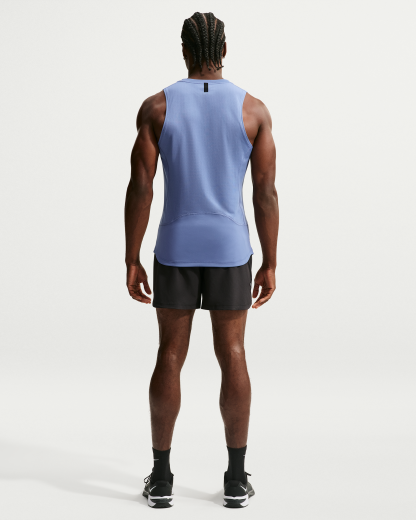 Nike Pro Men's Dri-FIT Training Tank - Indigo Storm/Black - View 5