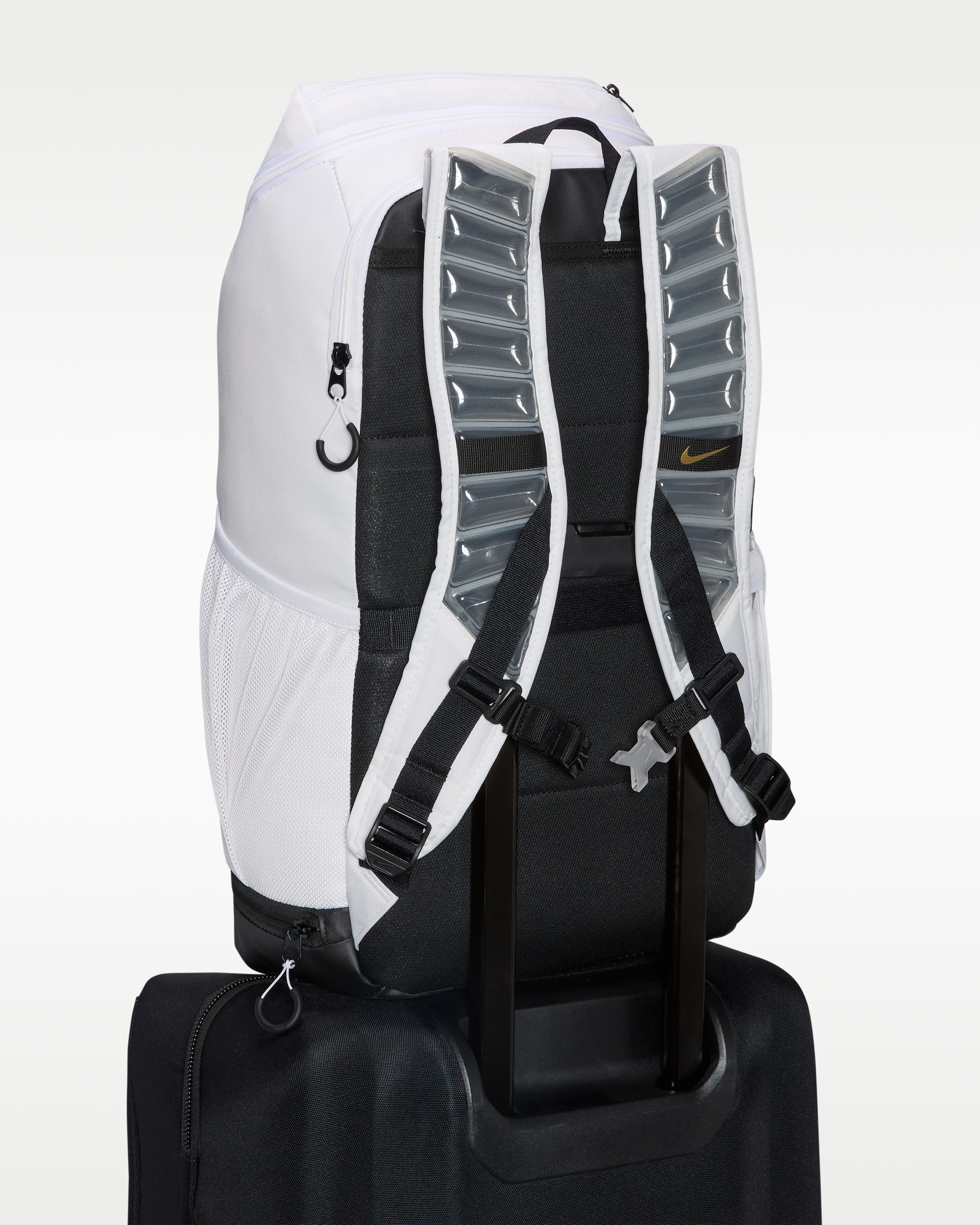 Nike Varsity Elite Backpack (32L) - White/Black/Metallic Gold - View 12