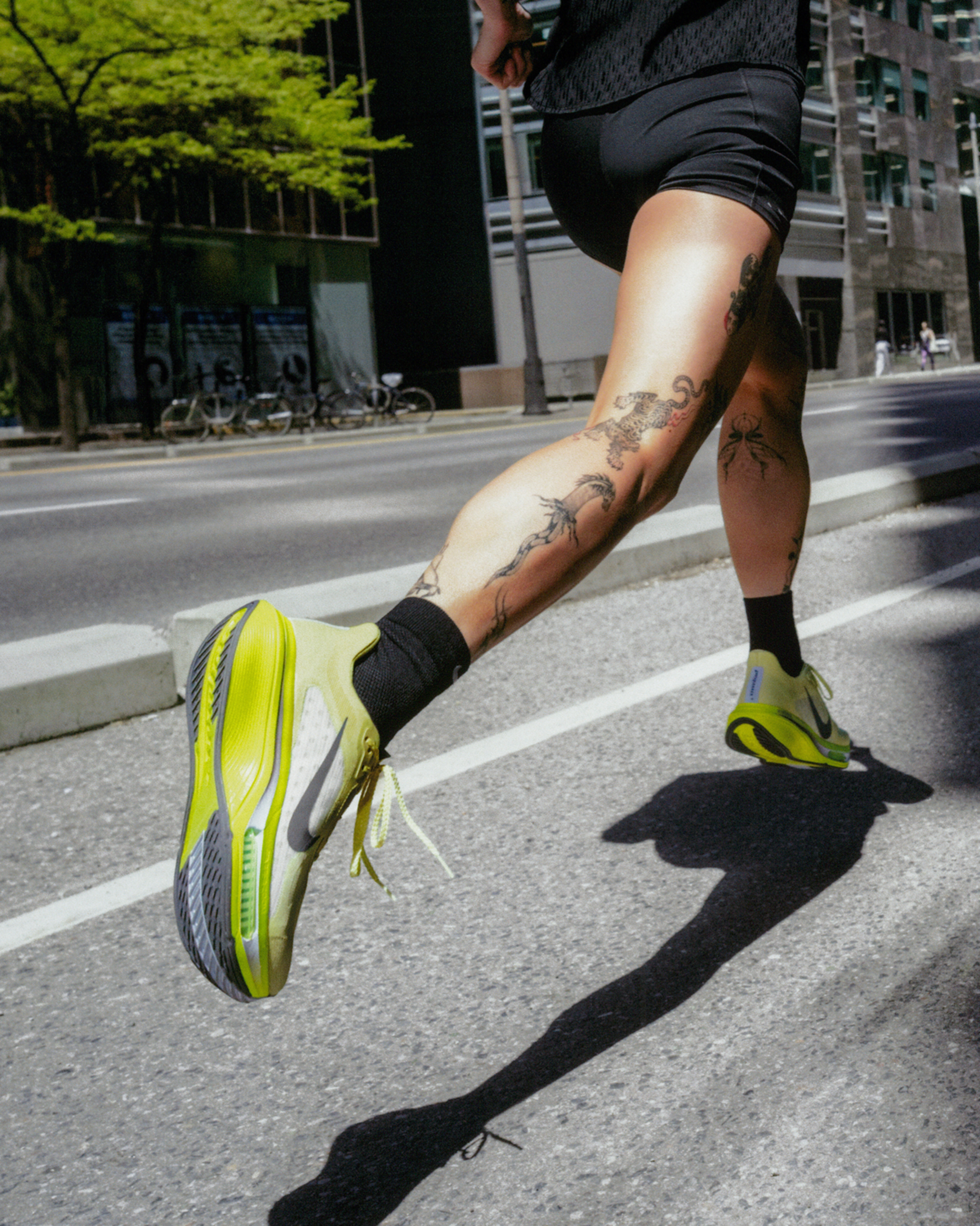 Nike Pegasus Plus 2 Women's Road-Running Shoes - Fennel/Lemon Venom/Palest Purple/Gridiron - View 11