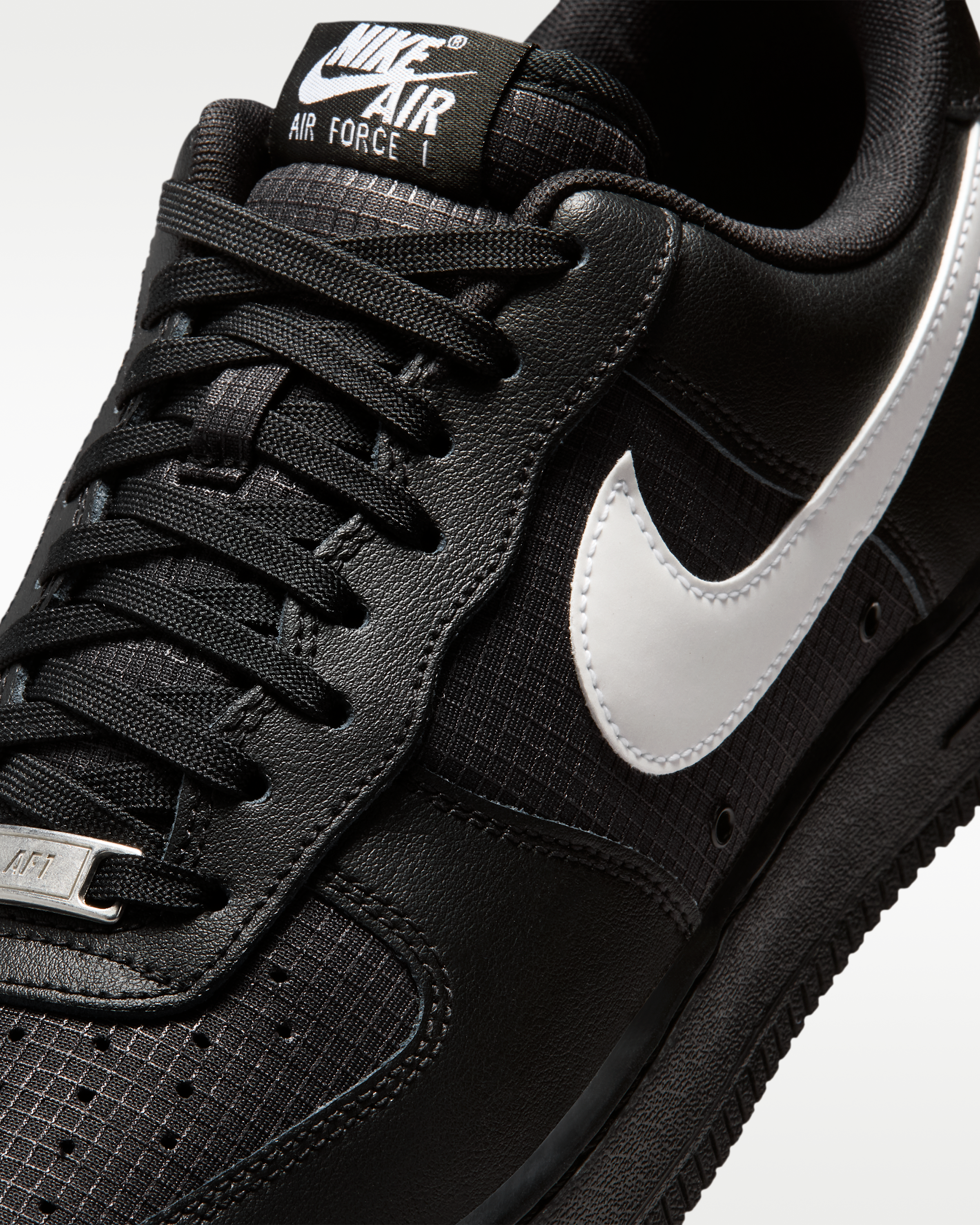 Nike Air Force 1 '07 LV8 Men's Shoes - Black/Black/White - View 7