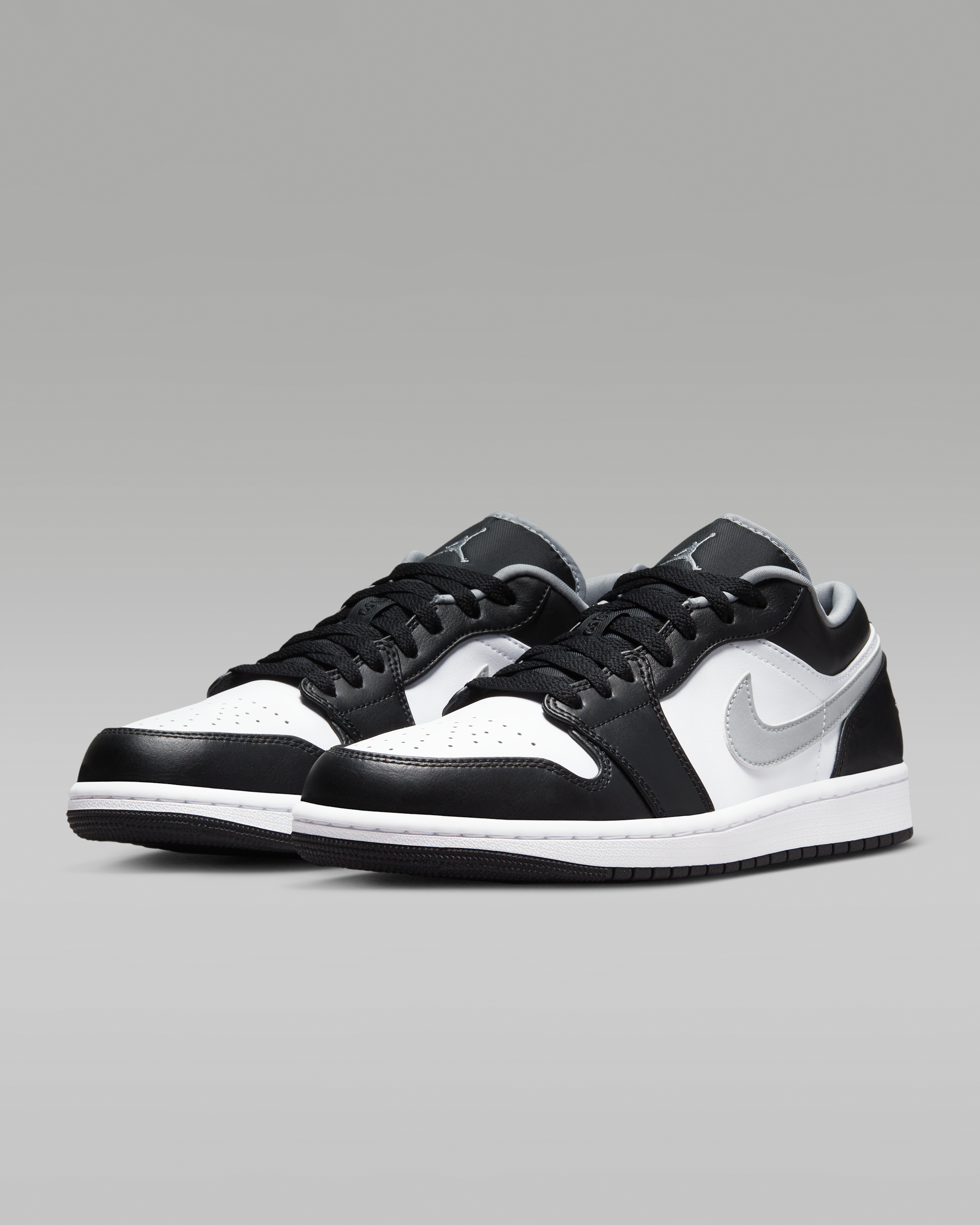Air Jordan 1 Low Men's Shoes - Black/White/Particle Grey - View 5