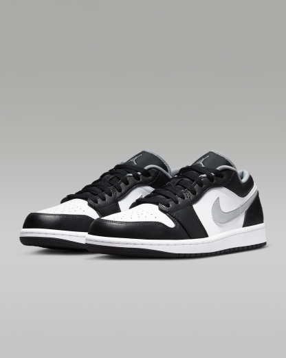 Air Jordan 1 Low Men's Shoes - Black/White/Particle Grey - View 5