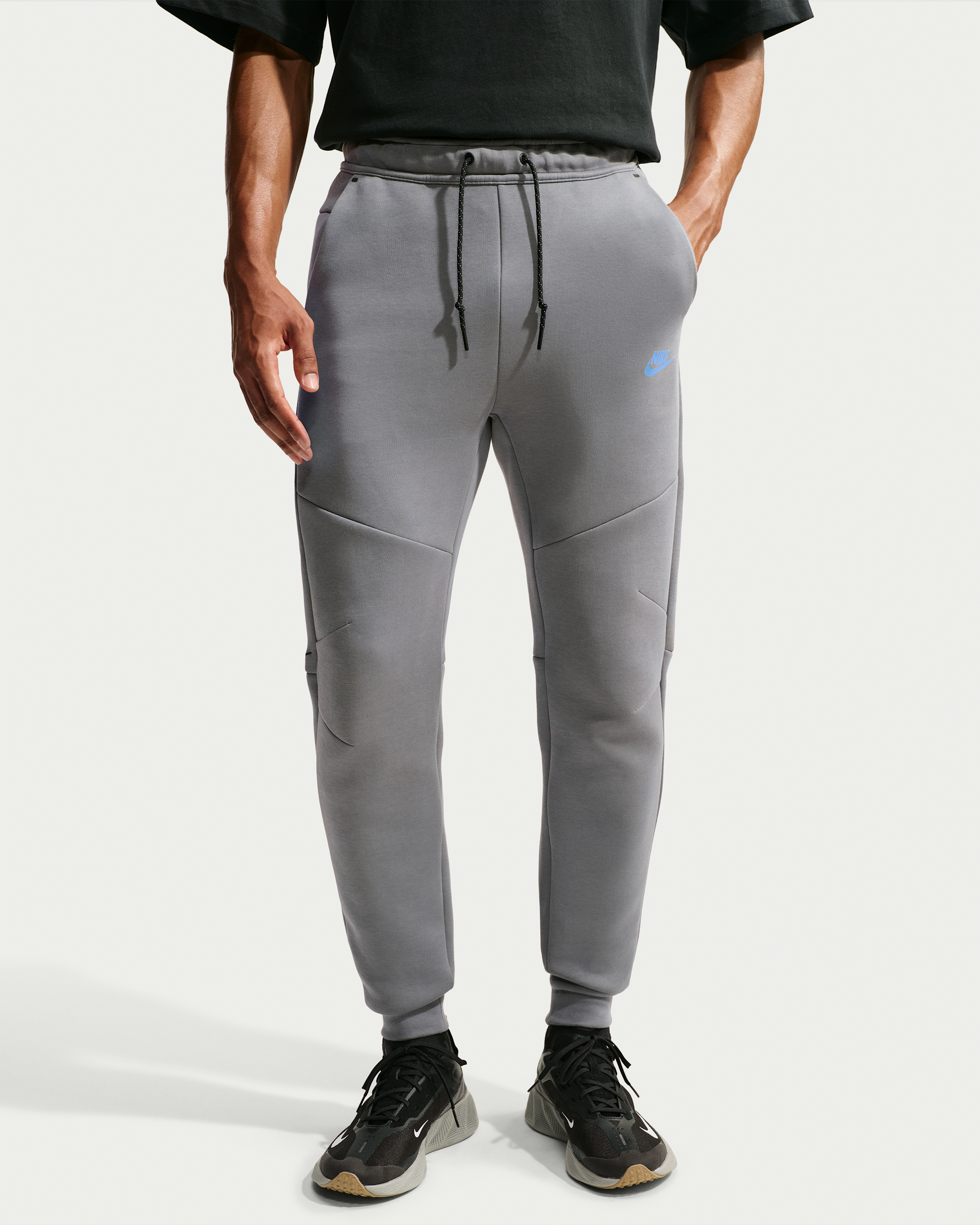Nike Tech Men's Fleece Joggers - Smoke Grey/Football Blue - View 2