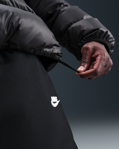 Nike Windrunner Men's Down Jacket - Black/Black/White - View 8