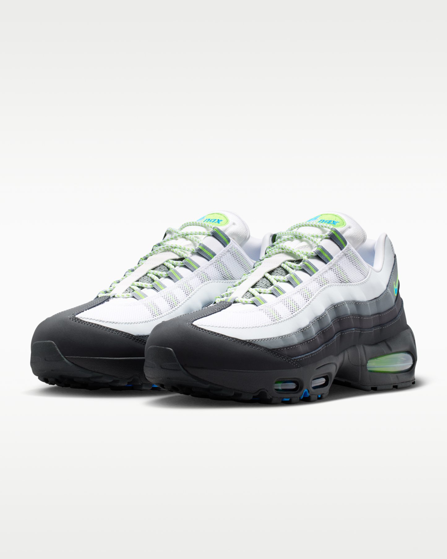 Nike Air Max 95 Big Bubble Men's Shoes - Black/Action Green/Anthracite/Photo Blue - View 5