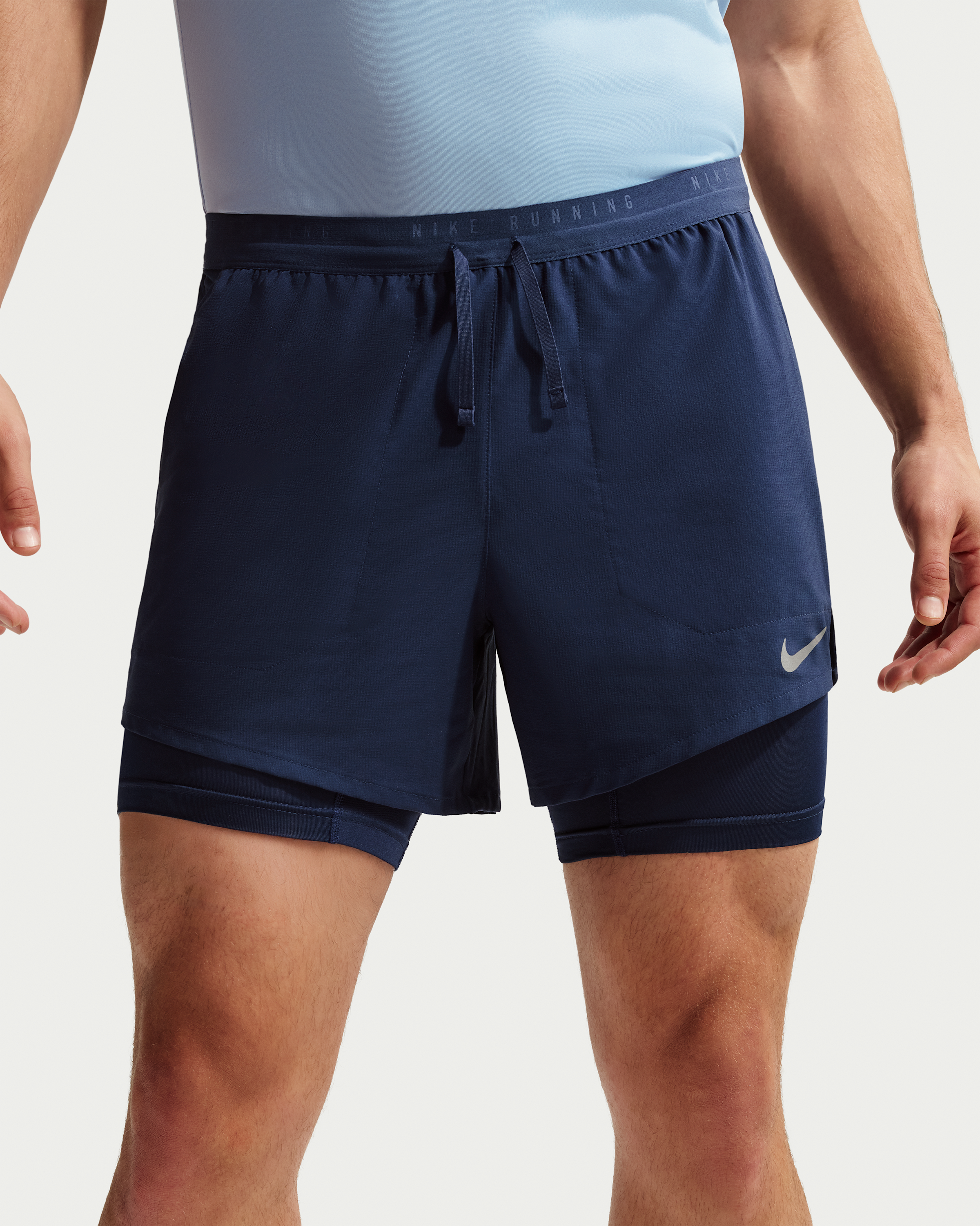 Nike Stride Men's Dri-FIT 13cm (approx.) Hybrid Running Shorts - Midnight Navy - View 2
