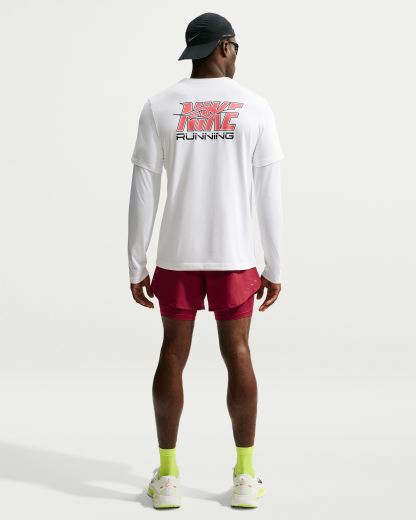 Nike Stride Men's Dri-FIT 13cm (approx.) Hybrid Running Shorts - Tough Red/Reflective Silver - View 5