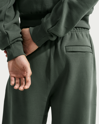 Nike Solo Fleece Men's Cuffed Trousers - Camo Green/Sail - View 3