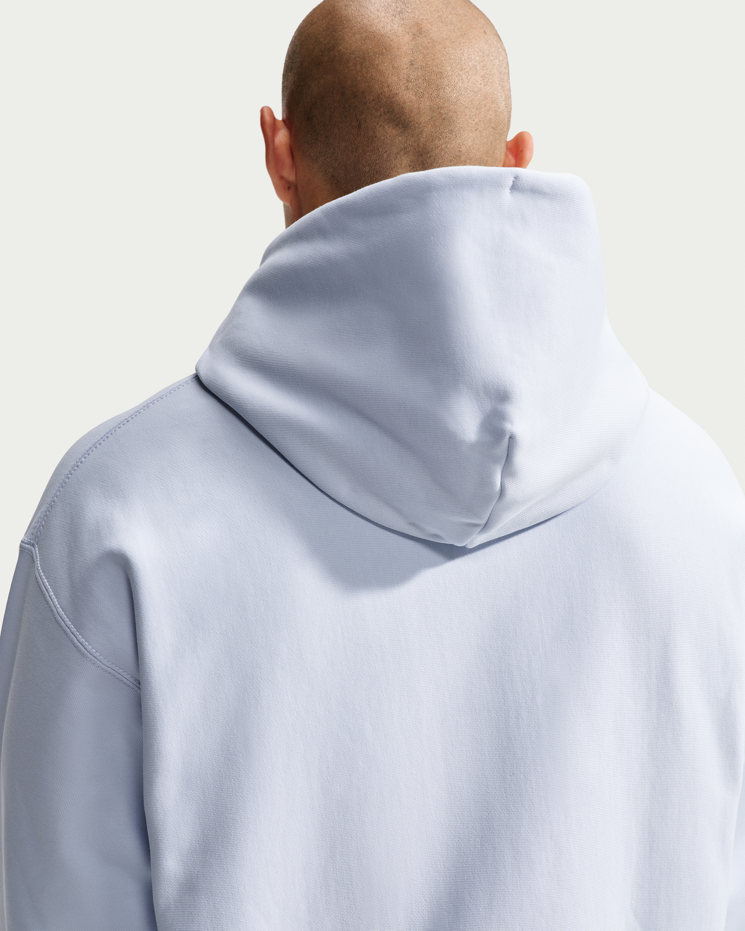 Nike Solo Swoosh Men's Pullover Hoodie - Football Grey/White - View 2