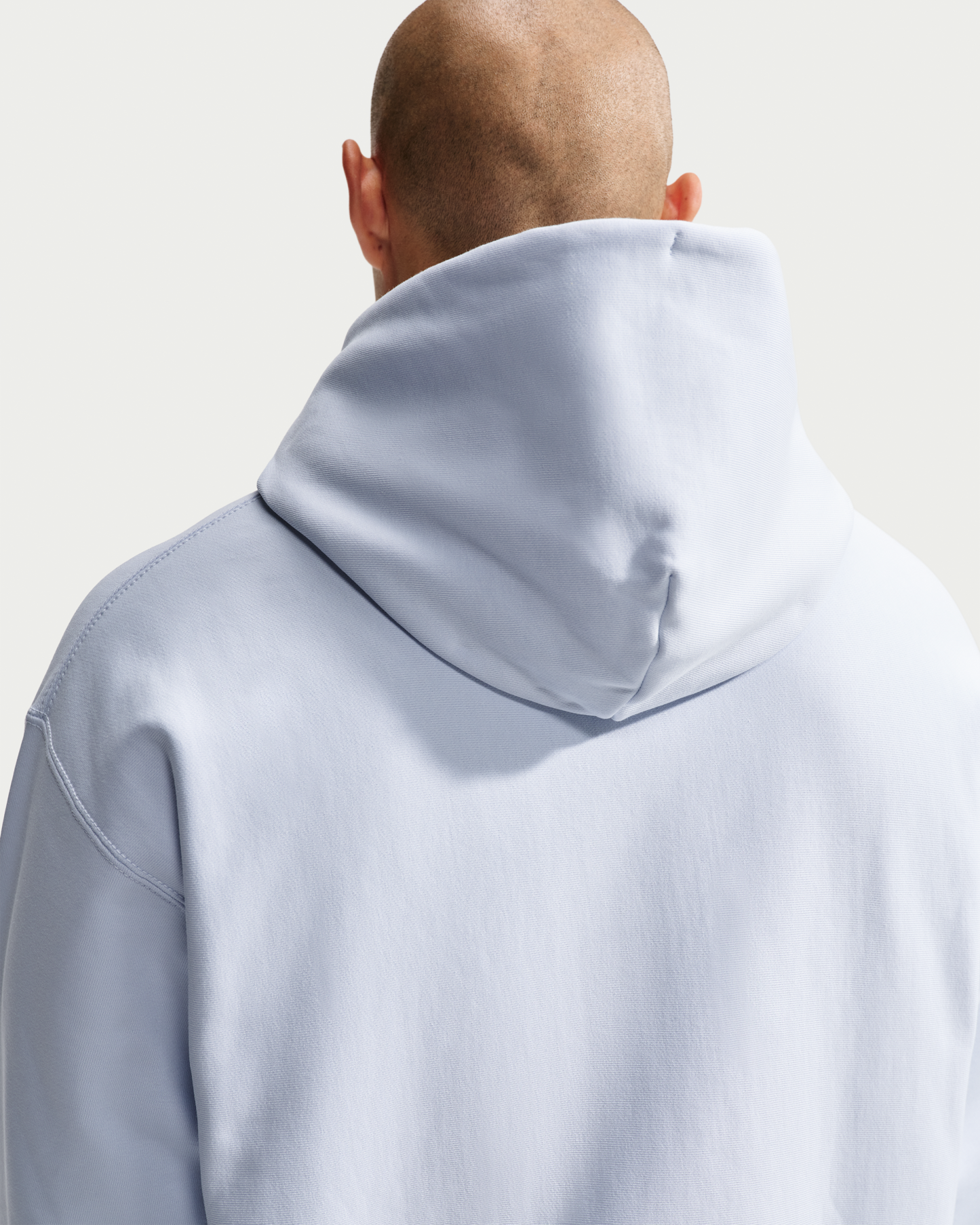 Nike Solo Swoosh Men's Pullover Hoodie - Football Grey/White - View 2