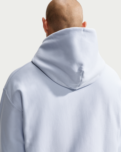 Nike Solo Swoosh Men's Pullover Hoodie - Football Grey/White - View 2