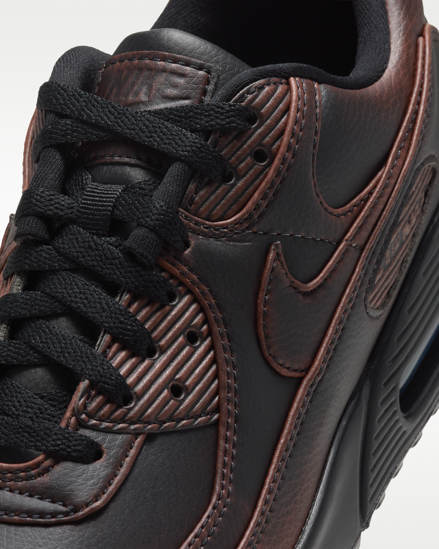 Nike Air Max 90 Premium Men's Shoes - Black/Cinnamon/Black - View 7