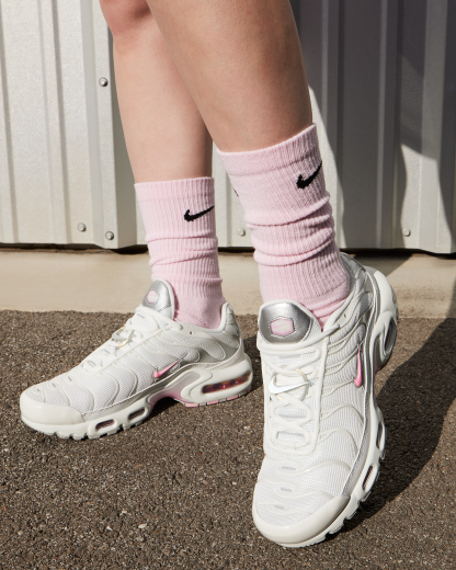 Nike Air Max Plus Women's Shoes - Summit White/Grey Fog/Metallic Silver/Pink Rise - View 2