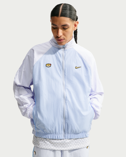 Nike Sportswear Men's Woven Tracksuit Jacket - Football Grey/Light Armoury Blue - View 1