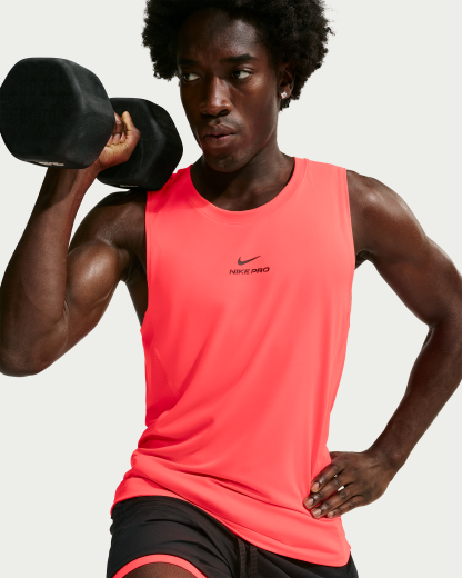 Nike Pro Men's Dri-FIT Training Tank - Laser Crimson/Black - View 1